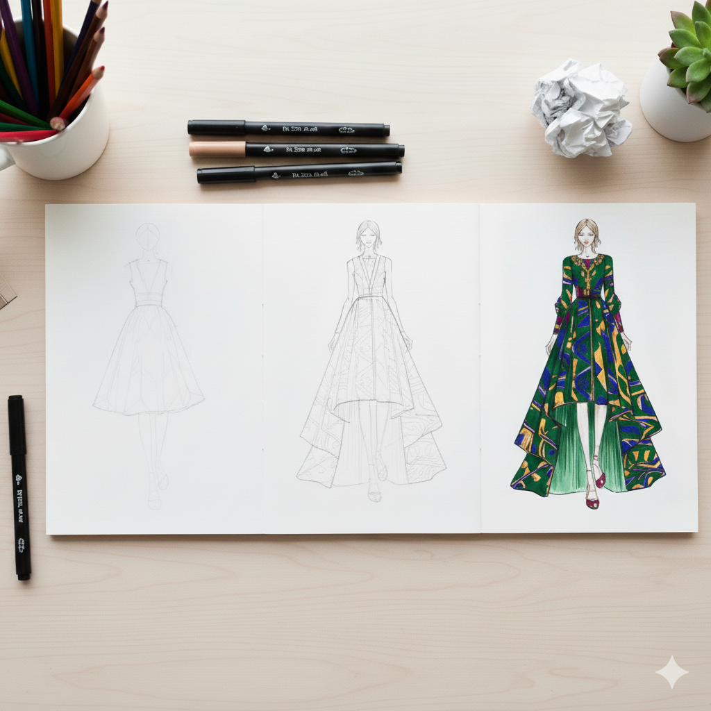 sketch outfits for beginners